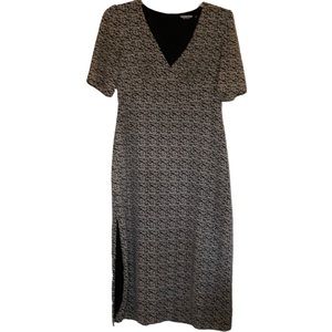 Fashion Union Midi dress with side split , nice floral print